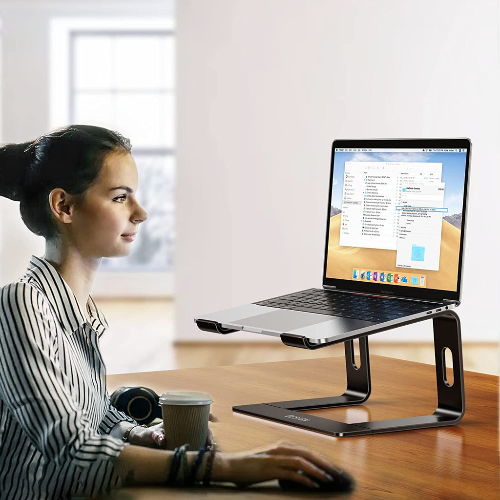 Elevate Your Workspace with the LS03 Aluminum Laptop Stand! Perfect for Air, Pro, Dell, HP, Lenovo & More - Compatible with 10-15.6" Laptops! 🖥️✨ #Ergonomic #LaptopStand #WorkFromHome
