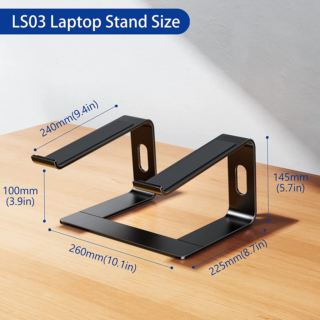 Elevate Your Workspace with the LS03 Aluminum Laptop Stand! Perfect for Air, Pro, Dell, HP, Lenovo & More - Compatible with 10-15.6" Laptops! 🖥️✨ #Ergonomic #LaptopStand #WorkFromHome